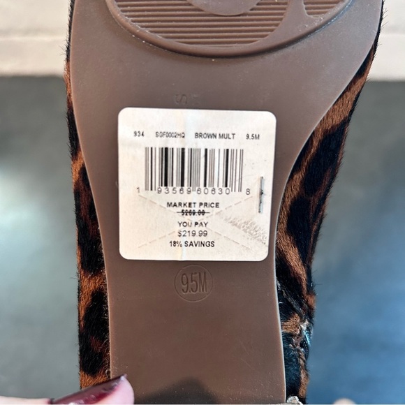 Gentle Souls sz 9.5 calf hair leather Leopard Print Ankle Booties NEW! - Picture 11 of 15